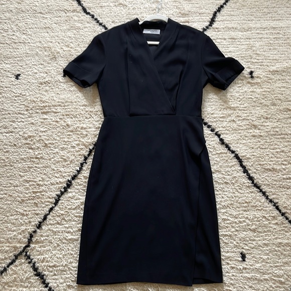 MM Lafleur Dresses & Skirts - Black faux wrap shirt dress